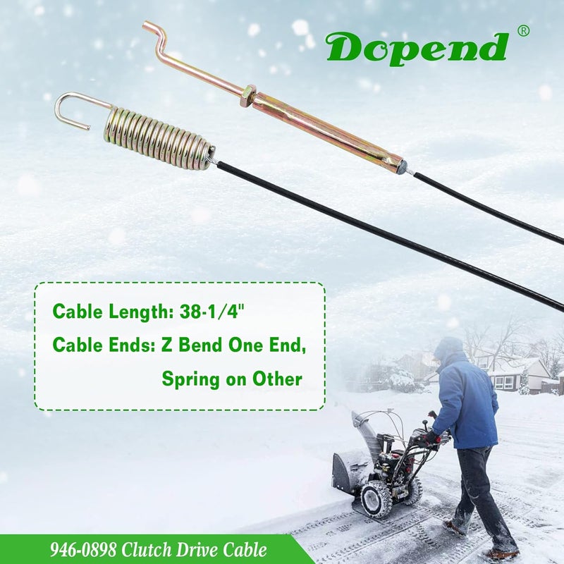 Dopend 946-0898 Clutch Drive Cable for MTD, Craftsman, Yard Machines Snowblower Parts, Replaces 746-0898, 746-0898A, 946-0898, 946-0898A - Image 4